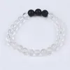 STRAND Mode Natuurlijke stenen armband 3 lava kralen edelsteen angst genezende kristal