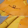 Gilet da donna Inverno Donna senza maniche Sling Gilet in pelle di montone Personalità femminile Gilet con scollo a V Gilet giallo Abito Gilet