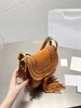 famous cowhide vintage husdon Saddles Tassel bag Totes shoulder bags Luxury Designer Fashion travel pochette women's mens Leather handbag crossbody small clutch