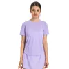 L333 chemise de tennis à séchage rapide femmes course en plein air manches courtes chemises respirant hauts de yoga tissu refroidi à l'eau Cool Sweatshirt