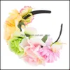 Decorative Flowers Wreaths 1Pc Attractive Headband Unique Headdress Hairband Party Gift Drop Delivery Home Garden Festive Supplies Otlgj