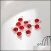 Charms Birthstone Crystal Miesiąc urodzin Kamienie do ręcznie robionej biżuterii DIY tworząc 6 mm złoto platowany urok hurtowy dostawa Znalezienie DHHB1