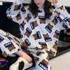 Kvinnors sömnkläder Kvinnor Kvinnor Vinter 2 Piece Pyjamas Set långärmad Pullover Tops Loose Pants Cartoon Animal Print Thick Warm Coral
