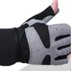 Cycli -handschoenen Paar halfvinger Fitness Anti -slip Siliconen Riding Globe Absorptie Palmbeschermer voor training - Grootte M (BLA -handschoenen1