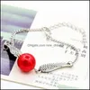 Charm Armelets Angel Wings Armband Delicate Simated Pearl DH Drop Delivery Jewelry Dhrnu
