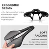 Saddles Bicycle Saddle Hollow Breathable PU Leather For Men Road Mountain Triathlon Tt Bike Cushion Lightweight Racing Cycling Race Seat 0130