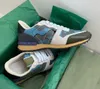 Super Gift Casual Shoes Luxury Runner Studded Camouflage Sneaker Men Camo äkta lädernitar Sko Nice A Quality 38-46Box