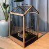 Vogelkooien 55x34x32cm Diy draagbare papegaai draad buiten luxe groot metalen nest kaketoe canary macaw huisdier benodigdheden 230130