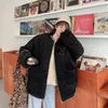 Kvinnors trenchrockar Vinterkvinnor Cold Coat Corduroy tjocka vadderade jackor harajuku super lös retro långärmad topp