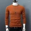 Suéteres masculinos 2023 suéter de lã fino masculino de manga comprida roupas de inverno 3xl