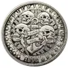 Hobo Conins USA Morgan Dollar Skull Sombie Skeletons