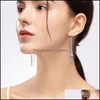 Brincos geométricos de rombus geométricos para mulheres temperamento Tassel Jóias de moda de breol da linha de ouvido longa 20220301 T2 Drop Delivery Dhyud