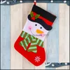 Noel Dekorasyonları Çorap Şeker Hediye Süslemesi Noel Baba Snowman Ren Geyiği Stocking Xmas Ağacı Dekorasyon Asma Çantası WY13 DRAP TESLİMİ DHYVD