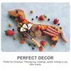 Plates 5x Wood Dessert Tray Serving Wooden Plate Bread Display