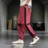 Männer Hosen Chinesischen Stil Leinen Koreanische Version Trend Sommer Dünne Lose Große Leggings Spleißen Baumwolle Casual Capris