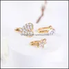 Neusringen Studs clip op ring Piercing sieraden mode lichaam diamantvormige hartvormige niet -poreuze 284 Q2 drop levering dh0sa