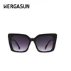 Sonnenbrille Wergasun Large Mode Square Frauen Designer Luxus Womens Cat Eye Sonnenbrille Vintage UV400 Outdoor 4780592