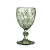 Wine Glasses Ups 10Oz Colored Glass Goblet With Stem 300Ml Vintage Pattern Embossed Romantic Drinkware For Party Wedding Drop Deli3839856