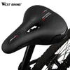s WEST BIKING Thicken Bicycle Memory Sponge Cushion Wide Saddle Comfortable Road MTB Bike Parts Cycling Front Seat 0130