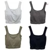 Damen-Tanks, Damen-Sport-BH, bequemes Crop-Top, Workout, Yoga-BH, U-Ausschnitt, atmungsaktiv, integrierte ärmellose Weste für den Alltag