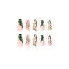 False Nails Green Snake Vintage Press On Fake