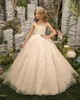 Kız Elbiseleri FATAPAESE Çiçek Uzun Düğün İçin Çiçekli Dantel Tül Kat Uzunluk Maxi Çocuklar Nedime Bile Abiye Çar Konuk