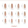 False Nails Fashion 24st Pink Ballet Nail Art Pearl Bee High-End Square Tips Waterproof Wearable Press On Fake for Girls