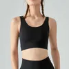 LU-418 Twist Hollow Yoga Tank Tops Women Intelder Grant Litness Vest Stest Removable Sports Bra Gym Shirt