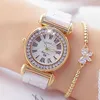 Wristwatches Women Watch Famous Brands Elegant Women's Wrist Watches 2023 Ceramic Diamond Wristwatch Montre Femme