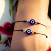 Charmarmband Personlig kreativ Demon Eye Armband Women's Fashion and Simplicity Handgjorda svarta rep Anklets för pargåvor