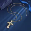 Pendant Necklaces Gold Plating With Copper Base Cross Religious Necklace Charms For Unisex Men And Women