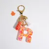 Keychains 26 Letter Keychain With Tassel Women Purse Charm A-Z Initial Alphabet Pendant Key Rings Couple Accessories Gifts