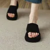 Slippers 2023 Летние женские загрязнения модным темпераментом с твердым цветом Внешнее износоц