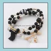 Bracelets porte-bonheur perles originales 3 en 1 brin main corde tressée bracelet livraison directe bijoux Dht6O