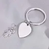 Nyckelringar vnox gratis anpassad hjärtafamilj kärlek för kvinnor män smycken anti allergi rostfritt stål pojkar flickor charm Keyring gåvor