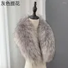 Scarves 2023 Faux Fur Collar For Women Men Luxury 90cm Fluffy Scarf Autumn Winter Jackets Hood Kids Coat Warm Trims