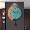 Väggklockor klassisk lyx pendel klocka vardagsrum stora tyst trä modern design reloj pared grande dekor