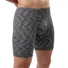 Underpants Men Cotton Boxer Stretchy Shorts Ropa Sexy Hombre Trunks With Bulge Pouch Sleep Bottom Breathable Underwear Homewear