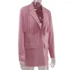 Kvinnors kostymer Elegant mode Kvinnor Blazer Coat Female Streetwear Outerwear Girl's Cardigans Office Lady's Casual Coats