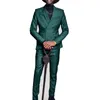 Mäns kostymer 2023 Casual Green Men Double Breasted Tuxedo Groom Wedding For Costume Homme Terno Slim Fit Party Blazer