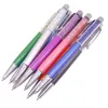 BALLPOINT PENS 20 PCS Crystal Metal Pen Present Kondensator Student Stationery Office Writing Promotion 230130