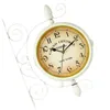 Zegary ścienne Retro Clock House Golding Decors Vintage Style Home Ornament Dual-Sten-Sala Decor Narzędzie Targing