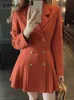 Sıradan Dresse Business Suit Moda Hepburn Seksi Küçük Elbise Kadın Fransız Tarzı Zarif Vestidos Ofis Lady Sonbahar Kıyafet 230130