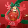 Decorazioni natalizie 4 pezzi Bomboniere durevoli per bambini Decorazioni natalizie Anno Festa Maniglia Scatola Scatole di mele Confezione di caramelle Confezione regalo