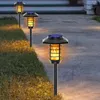 48/66 LED Solar Flame Lamp Outdoor Torch White Lights Waterproof Landscape Lawn Dancing Flicker för trädgårdsdekor