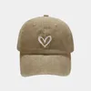 Ball Caps Style British STRO Washed Baseball Cap Men Hipster Love Hafdery Kobiety Ochrona przeciwsłoneczna Kapelusze Hats Outdoor All-Match Sunscreen