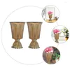 Vasen 2 Stück Eisen geschmiedete künstliche Blumenbehälter Büro-Desktop-Dekorationen