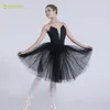 Sahne Giyim Kadınlar Yetişkin Yumuşak Tül Etek Beyaz Siyah Orta Uzunluk Bale Tutu Yeni Başlayanlar Dans kıyafetleri Performans Kostümü S22048