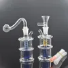 Tuyau de brûleur à mazout en verre Portable main fumant cendrier Bongs 10mm femelle Dab plate-forme d'huile avec 10mm mâle bol de tabac à fumer et tuyau