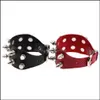 Charm Armbänder Hübsches Lederarmband Einzigartige Spikes Rivet Stud Breite Punk Gothic Rock Unisex Manschette Armreif Männer Schmuck Drop Lieferung DHYCM